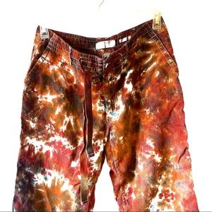 Liz Claiborne tie dye linen beach pant size 14